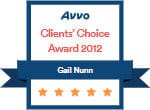 Avvo Clients' Choice Award 2012 | Gail Nunn | 5 Star